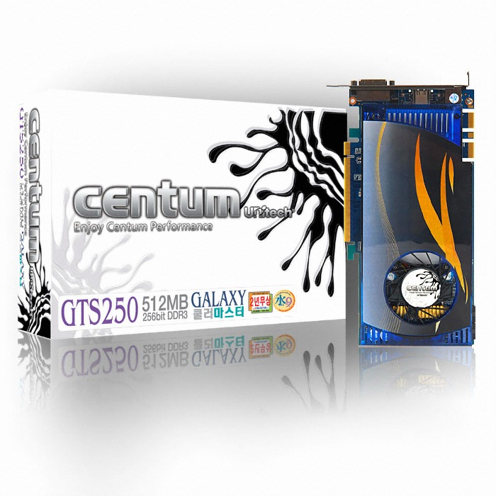 유니텍전자 지포스 GTS250 CENTUM 겔럭시 DDR3 512MB_이미지