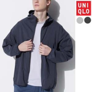 유니클로 남성 바람막이 자켓 포켓터블 UV 자외선 차단 방수 재킷 잠바_이미지
