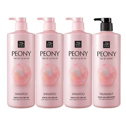 펄 샤이닝 리페어 샴푸 피오니향 1000ml 3개+트리트먼트 1000ml 4종세트
