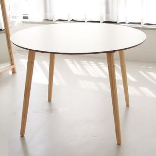 HPM 멜라민 화이트 원형 식탁 800