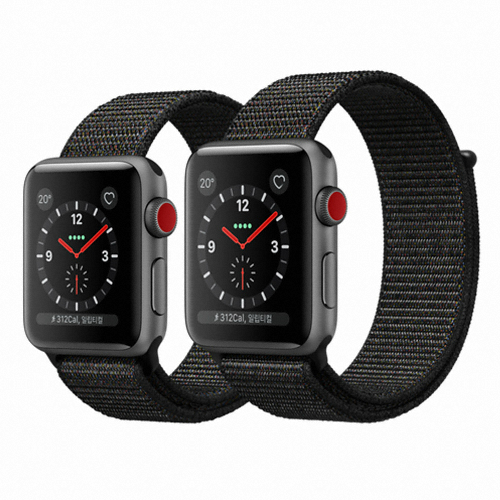 APPLE 워치 시리즈3 38mm Cellular 스페이스 그레이 알루미늄 (스포츠루프)_이미지