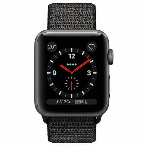 APPLE 워치 시리즈3 38mm Cellular 스페이스 그레이 알루미늄 (스포츠루프)_이미지