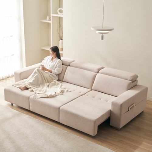 삼익가구 루베르 슬라이드 확장형 패브릭 소파 4인용