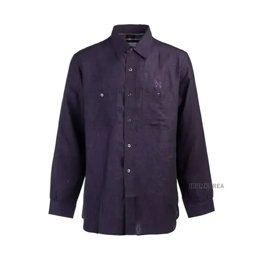  니들스 SS25 남성 챔브레이 워크 셔츠 QV291B PURPLE