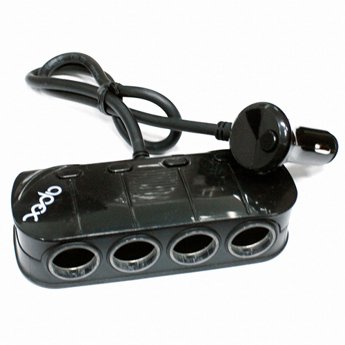 아팩스 스위치 4구 소켓+2USB+볼트게이지 30V