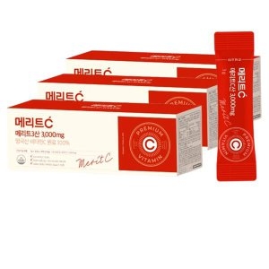  휴온스 메리트C산 3000mg 고함량 영국산 비타민C 9개월분 90포 3박스