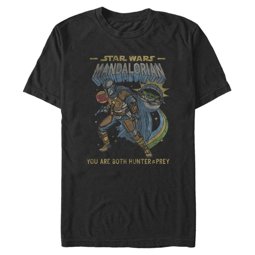 STAR Wars 남성용 만달로리안 코믹 티셔츠, 블랙., XXL 159141_이미지