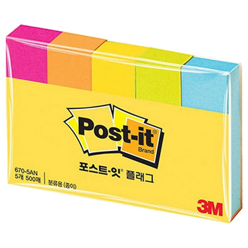 3M 포스트잇 페이지 마커 670-5AN (30개)_이미지