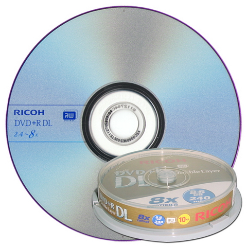 RICOH DVD+R DL 8.5GB 8x 케익 10장_이미지