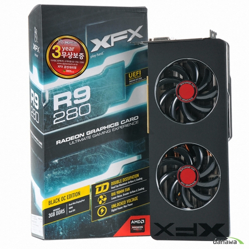 XFX 라데온 R9 280 Black Edition GHOST 2.0 D5 3GB_이미지