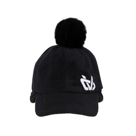 듀빅 플리스 방울 귀달이 골프모자 DC4WAP003BK