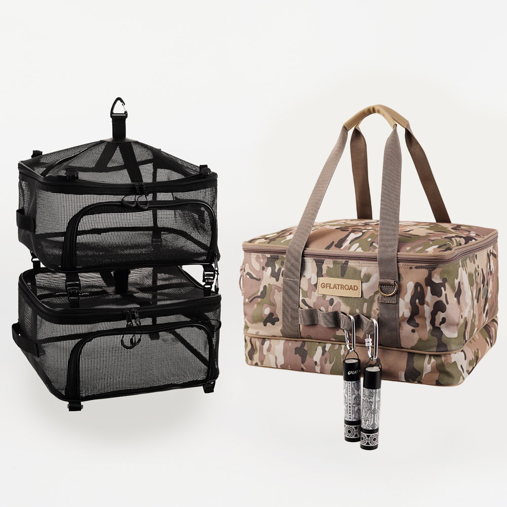 지플랫로드 캠핑 설거지가방 식기 건조망 세트