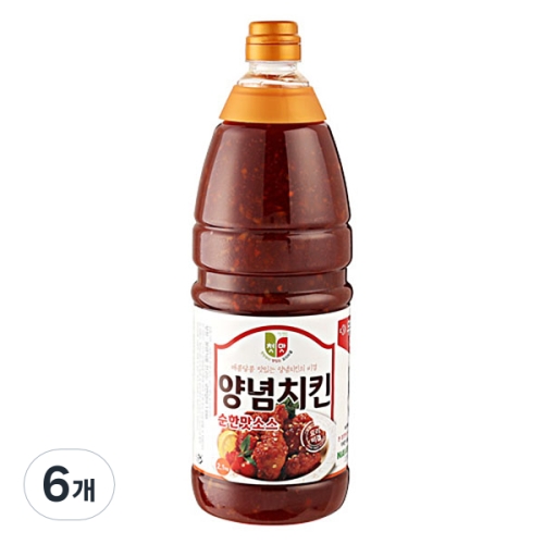 (주)청우식품 첫맛 양념치킨 소스 순한맛 2.1kg (6개)