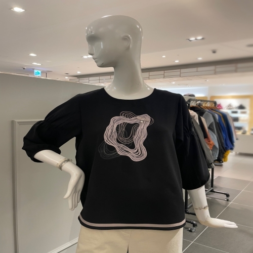 르니앤맥코이 7부소매 진주장식 프린트 블라우스 MM10BL604HJY