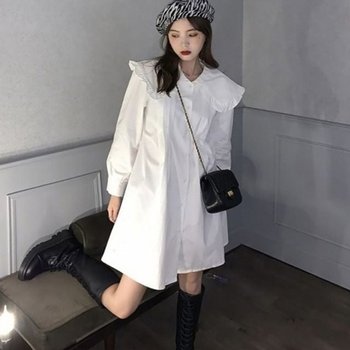 러블리 봄 봄원피스 원피스 a라인원피스 카라 미니 화 KYR-WD8CA1D_이미지