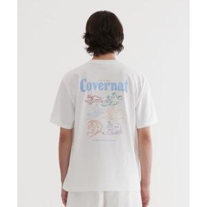 COVERNAT 서핑 모션 그래픽 티셔츠 White CO2502ST18WH 311875
