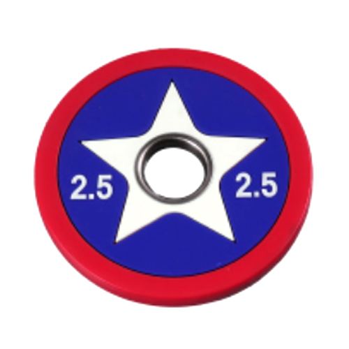 플러그피트니스 캡틴 우레탄 원판 (2.5kg, 2개)_이미지