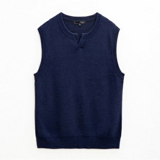 브랜디드라이프스타일 H:CONNECT 남성 슬릿넥 니트 베스트 3022104040234