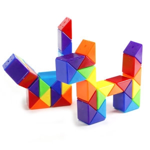 레인보우 스네이크 큐브 퍼즐 척척이 어린이 선물 판촉_이미지