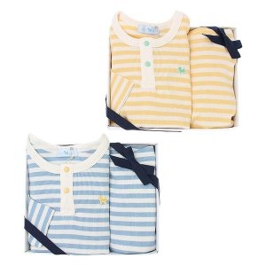 예쁜아기옷/출산/백일/돌/생일 골지STRIPE내복 44A70-680-0