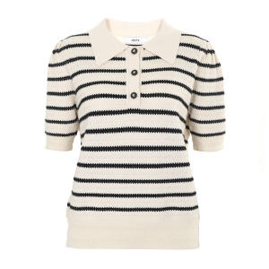 Ab.f.z 카라넥 스트라이프반팔니트APY3ZW31I_이미지