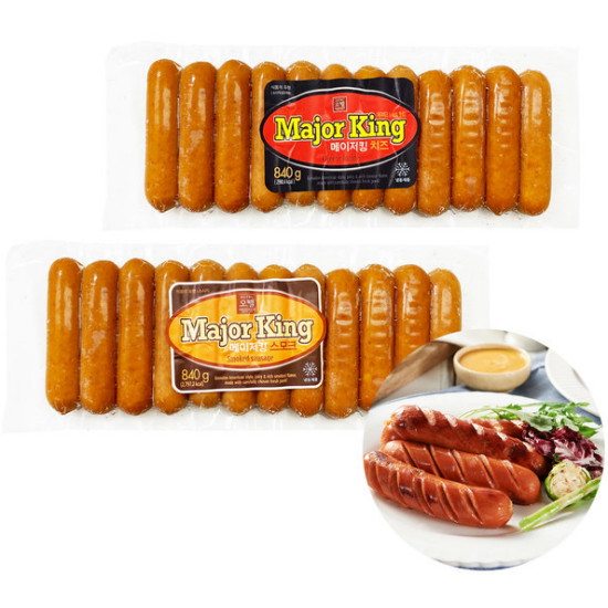 메이저킹 스모크 비엔나 840g+메이저킹 치즈 비엔나 840g