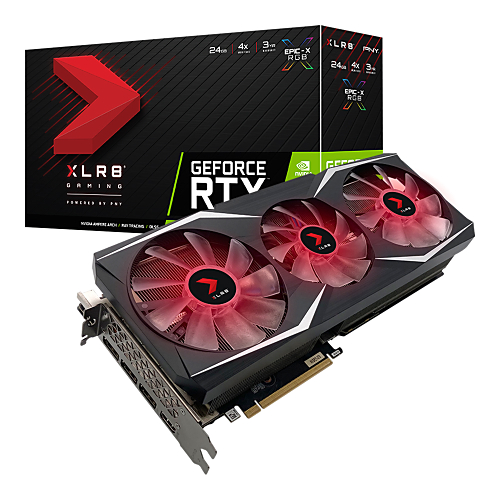 PNY XLR8 지포스 RTX 3090 Ti UPRISING EPIC-X RGB OC D6X 24GB Triple