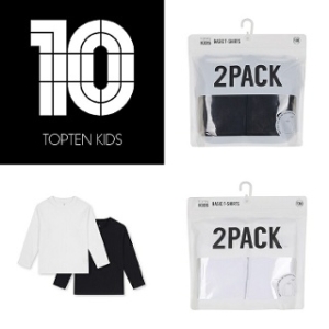 탑텐키즈 공용 에센셜 코튼긴팔티2매 MKE5TS3904_이미지