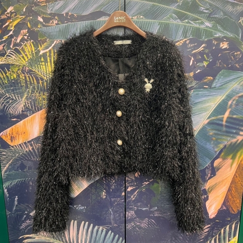 미쥬 르니앤맥코이 볼드진주단추글리터라운드가디건MM12CD006_IC