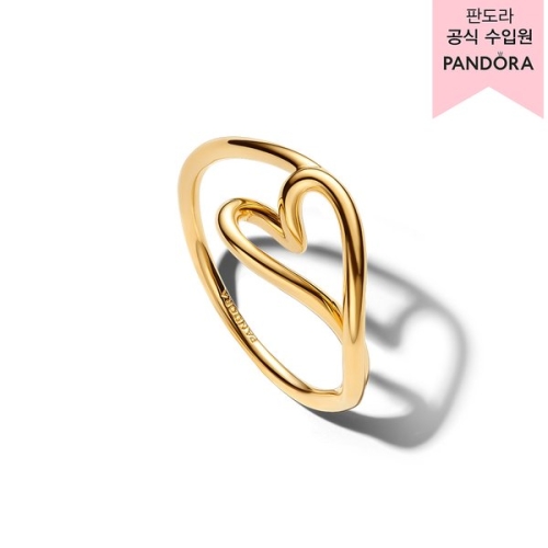 판도라 오가니컬리 쉐입드 하트 스몰 링 164361C00_이미지