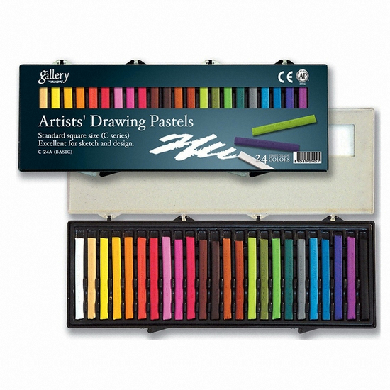 문교 전문가용 사각 드로잉파스텔 콘테 (24색)