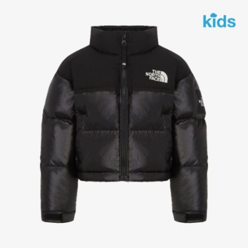 판 키즈 눕시 노벨티 다운 자켓 숏 패딩 점퍼 리얼 블랙 NJ1DR53S