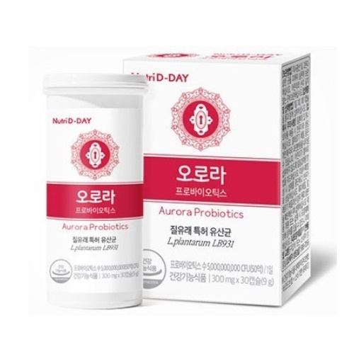 뉴트리디데이 오로라 프로바이오틱스 300mg 30캡슐 (1개)