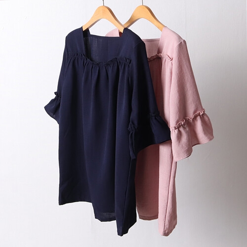 위쉬몰 빅사이즈사랑해요 D936L204 린넨유넥프릴_이미지