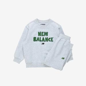  뉴발란스 키즈트레이닝세트 NQJ NK9YFB104U-AC 베이직 에센셜 2PCS 로고 포인트 스웨트셋업