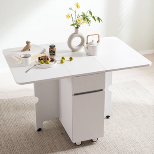 삼익가구 헤벤 아일랜드 이동식 확장형 접이식 식탁 1200 (의자4개)_이미지