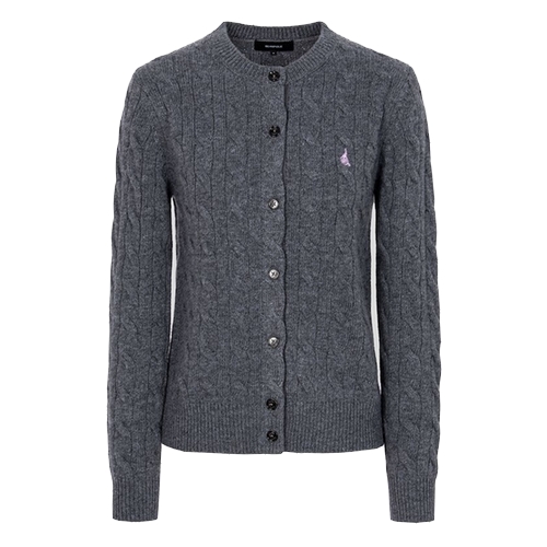 빈폴레이디스 여성 울 케이블 긴소매 카디건_BF495AE (013, 그레이)