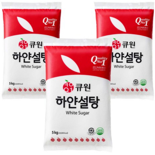 큐원 하얀설탕 5kg (3개)_이미지
