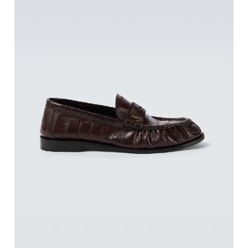  생로랑 Le Loafer 레더 페니 로퍼 P01143326