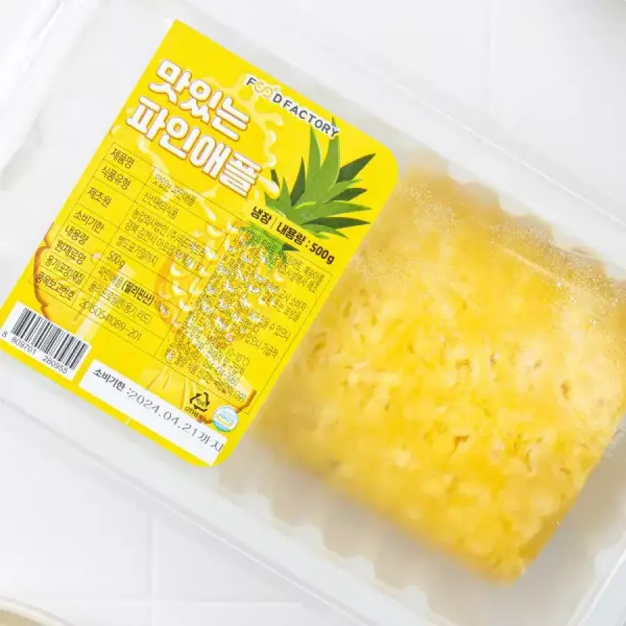  농업회사법인(주)푸드팩토리 맛있는 파인애플 원통 슬라이스형 500g [1개]