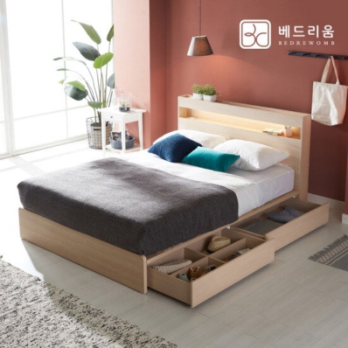 베드리움 시그널 서랍 LED침대 SS (본넬스프링)_이미지