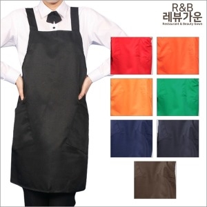 레뷰가운 빅사이즈 바리스타 플로리스트 카페 커피숍 앞치마 X형