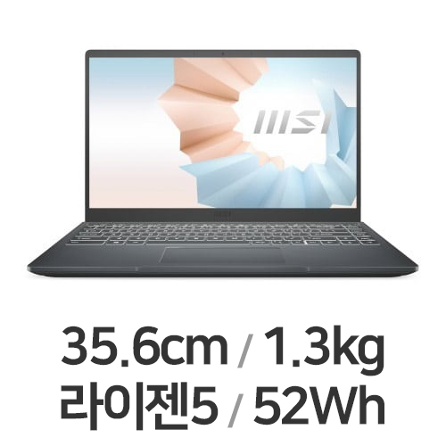 MSI 모던시리즈 모던14 B4MW-R5 카본 그레이 (SSD 512GB)