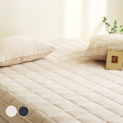 모잠 극세사 누빔 침대패드 겸 카페트 고정밴드형