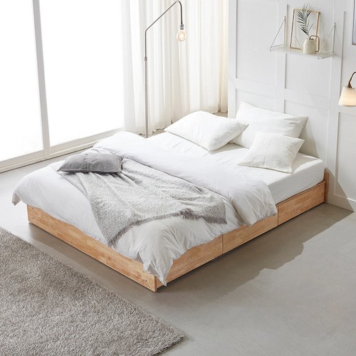 디아스침대 뉴 안단테 수납형 무헤드 원목침대 SS (천연라텍스독립)