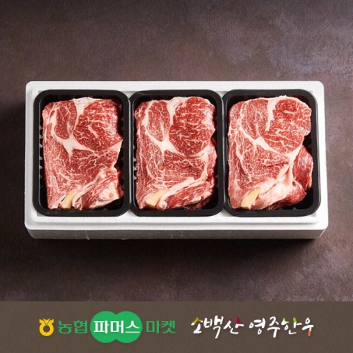 영주축협  영주한우 정성드림 실속 스테이크용 구이세트 1호 1.5kg