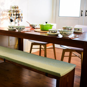 벤치의자방석 라텍스 매트 패드 120x35cm