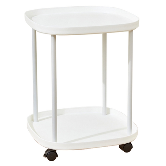 에버하우스  라운드 사각 다용도 사이드 선반 2단 트롤리