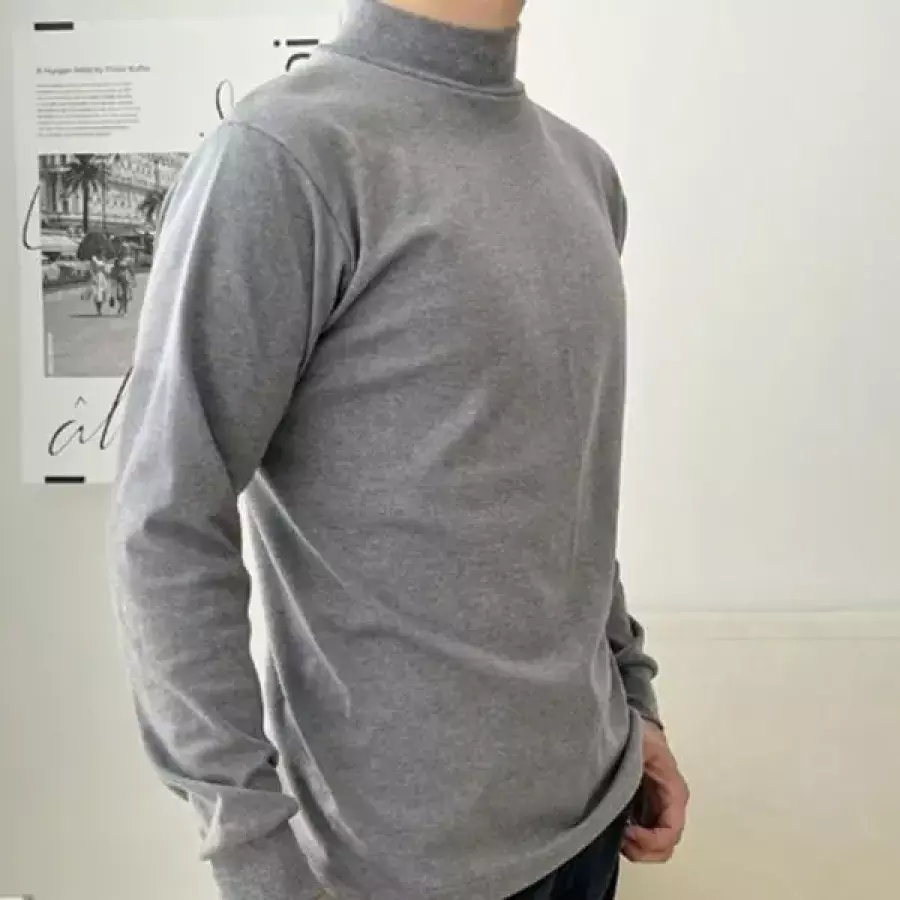 목폴라티 남자 면 반목티 터틀넥 티셔츠 3색 WFHUNW3