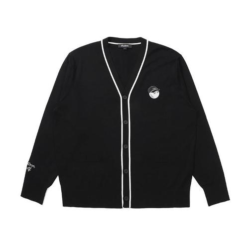 말본골프 베이직 V넥 가디건 M5121PKO03BLK_이미지